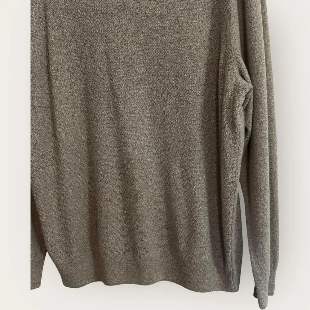 Dockers Mens XL Dirty Ice Taupe V Neck Sweater Lightweight Office Causal